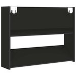 vidaXL Armoire à chaussures murale Noir 80x18x60 cm Aggloméré