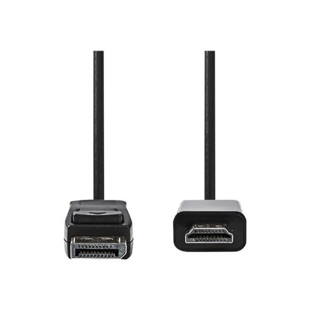 Nedis Câble vidéo-audio DisplayPort - HDMI DisplayPort (M) pour HDMI (M) 1 m noir rond