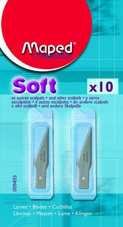 Lot de 10 Lames de rechange pour scalpel, pointu MAPED