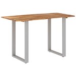vidaXL Table de salle à manger 118x58x76 cm Bois d'acacia solide