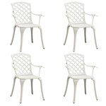 vidaXL Ensemble de bistro 5 Pièces Aluminium coulé Blanc