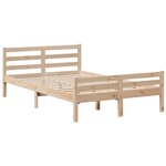 vidaXL Lit bibliothèque sans matelas 135x190 cm bois de pin massif