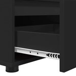 vidaXL Meuble TV avec tiroir Noir 100 x 48 x 43 cm Bois d'ingénierie