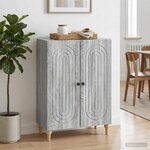vidaXL Buffet Sonoma gris 66 x 34 5 x 90 cm Bois d'ingénierie