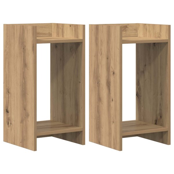 vidaXL Support de Plante 2 pièces Chêne artisanal 30 x 30 x 60 cm