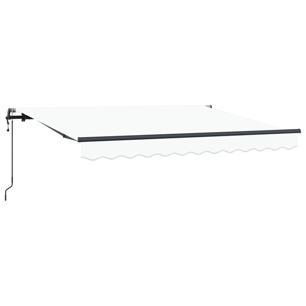 vidaXL Auvent Rétractable Blanc et anthracite