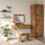 vidaXL Table de Toilette Marron 83 x 40 x 70 cm Bois d'ingénierie