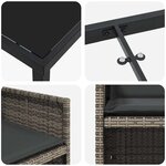 vidaXL Ensemble de salle à manger pour jardin 5 Pièces Gris polyrotin