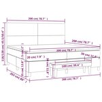 vidaXL Sommier à lattes de lit et matelas Vert foncé 200x200cm Velours