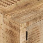 vidaXL Meuble TV avec roues 110x30x37 cm Bois de manguier brut