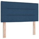 vidaXL Lit à Ressorts avec Matelas Bleu 100x200 cm Tissu