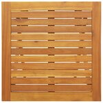 vidaXL Table de Jardin Naturel 60 x 60 x 72 cm Bois d'Acacia Massif