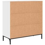 vidaXL Buffet Blanc brillant 79 5 x 33 x 82 cm Bois d'ingénierie