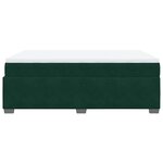 vidaXL Sommier à lattes de lit et matelas Vert foncé 140x190cm Velours