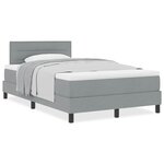 vidaXL Lit boxspring avec matelas Gris clair 120 x 200 cm tissu