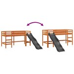 vidaXL Lit mezzanine d'enfants sans matelas 90x200 cm bois pin massif