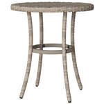 vidaXL Ensemble de bistro 3 Pièces et coussins gris clair résine tressée