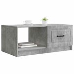 vidaXL Table basse Gris béton 90 x 50 x 37 cm Bois d'ingénierie