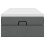 vidaXL Cadre de lit ottoman avec matelas gris foncé 100x200 cm tissu