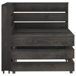Vidaxl salon de jardin 7 pièces bois de pin imprégné de gris