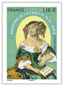 Timbre - Madame de La Fayette - Lettre verte
