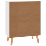 vidaXL Buffet blanc brillant 60x30x72 cm bois d'ingénierie