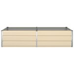 vidaXL Jardinière Ivoire 195 x 100 x 45 cm Acier galvanisé