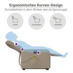 vidaXL Fauteuil inclinable de massage Cappuccino Similicuir