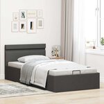 vidaXL Cadre de lit à rangement hydraulique sans matelas 100x200 cm