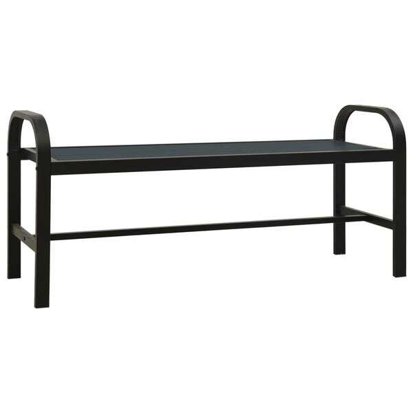vidaXL Banc de jardin 124 5 cm acier et WPC noir