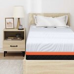 vidaXL Matelas Blanc et Gris 70 x 200 cm Mousse à Mémoire