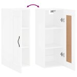 vidaXL Armoire murale blanc 34 5x34x90 cm bois d'ingénierie