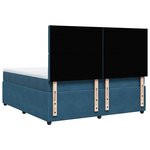 vidaXL Sommier à lattes de lit et matelas bleu 180x200 cm velours