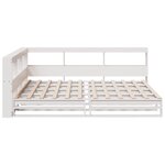 vidaXL Lit bibliothèque sans matelas blanc 135x190 cm bois pin massif