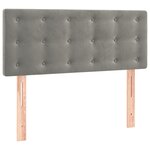 vidaXL Sommier à lattes de lit et matelas Gris clair 80x200 cm Velours