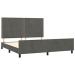 vidaXL Cadre de lit sans matelas gris foncé velours