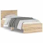 vidaXL Cadre de lit sans matelas avec tête de lit 90x190 cm