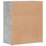 vidaXL Buffets 2 Pièces gris béton 60x31x70 cm bois d'ingénierie