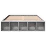 vidaXL Cadre de lit gris béton 140x190 cm bois d'ingénierie