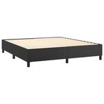 vidaXL Sommier à lattes de lit matelas LED Noir 160x200cm Similicuir