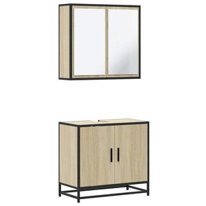vidaXL Ensemble de meubles de salle de bain 2 Pièces chêne sonoma
