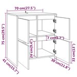 vidaXL Buffets 3 Pièces Blanc Bois d'ingénierie