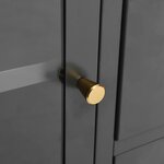 vidaXL Buffet Anthracite 75x35x70 cm Acier et verre trempé