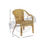 Fauteuil en moelle de rotin eden