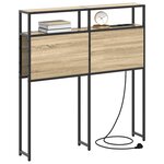vidaXL Tête de lit de rangement Chêne sonoma 80 cm Bois d'ingénierie