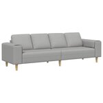 vidaXL Canapé de salon Gris nuage 250 x 77 x 76 cm Polyester