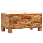 vidaXL Banc de rangement Bois massif recyclé 80 x 40 x 40 cm