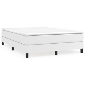 vidaXL Cadre de lit Blanc 140x190 cm Similicuir