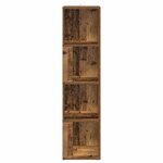 vidaXL Armoire d'angle vieux bois 33x33x132 cm bois d'ingénierie
