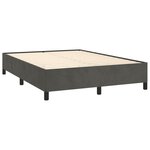 vidaXL Sommier à lattes de lit et matelas Gris foncé 140x200cm Velours